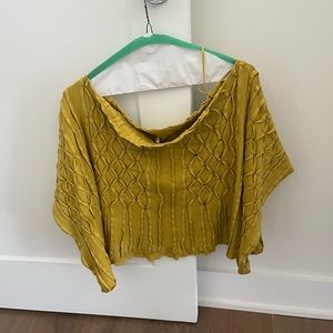 Yellow Poncho top